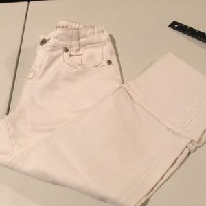 COPY - DKNY ivory jeans cropped wide folded cuff jeans, size 8